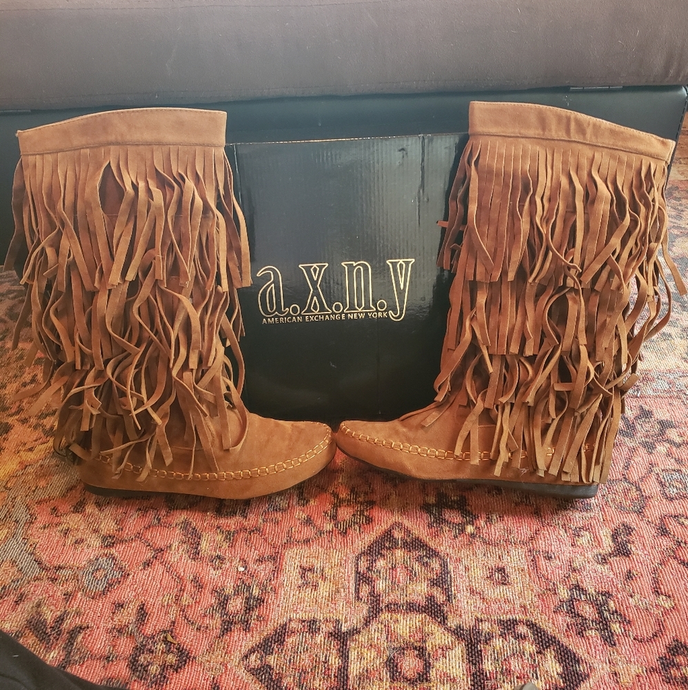AMERICAN EXCHANGE NEW YORK FRINGE BOOTS